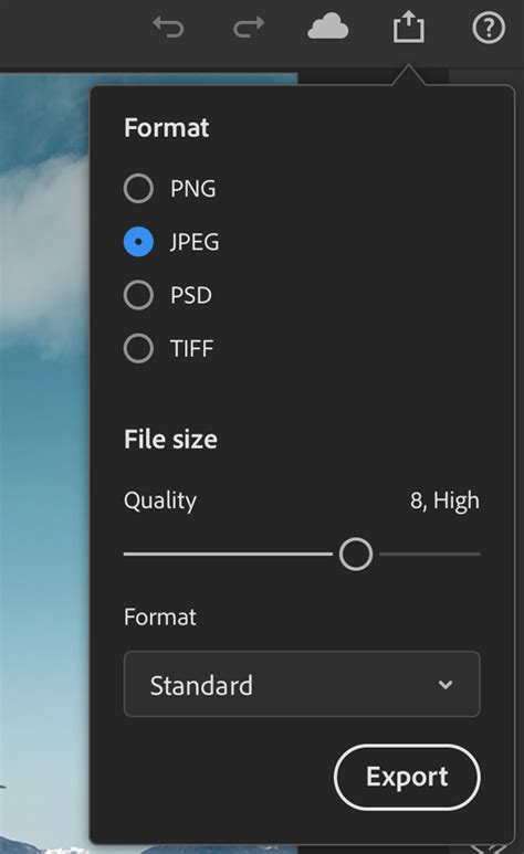 Save As Export Options Reference .